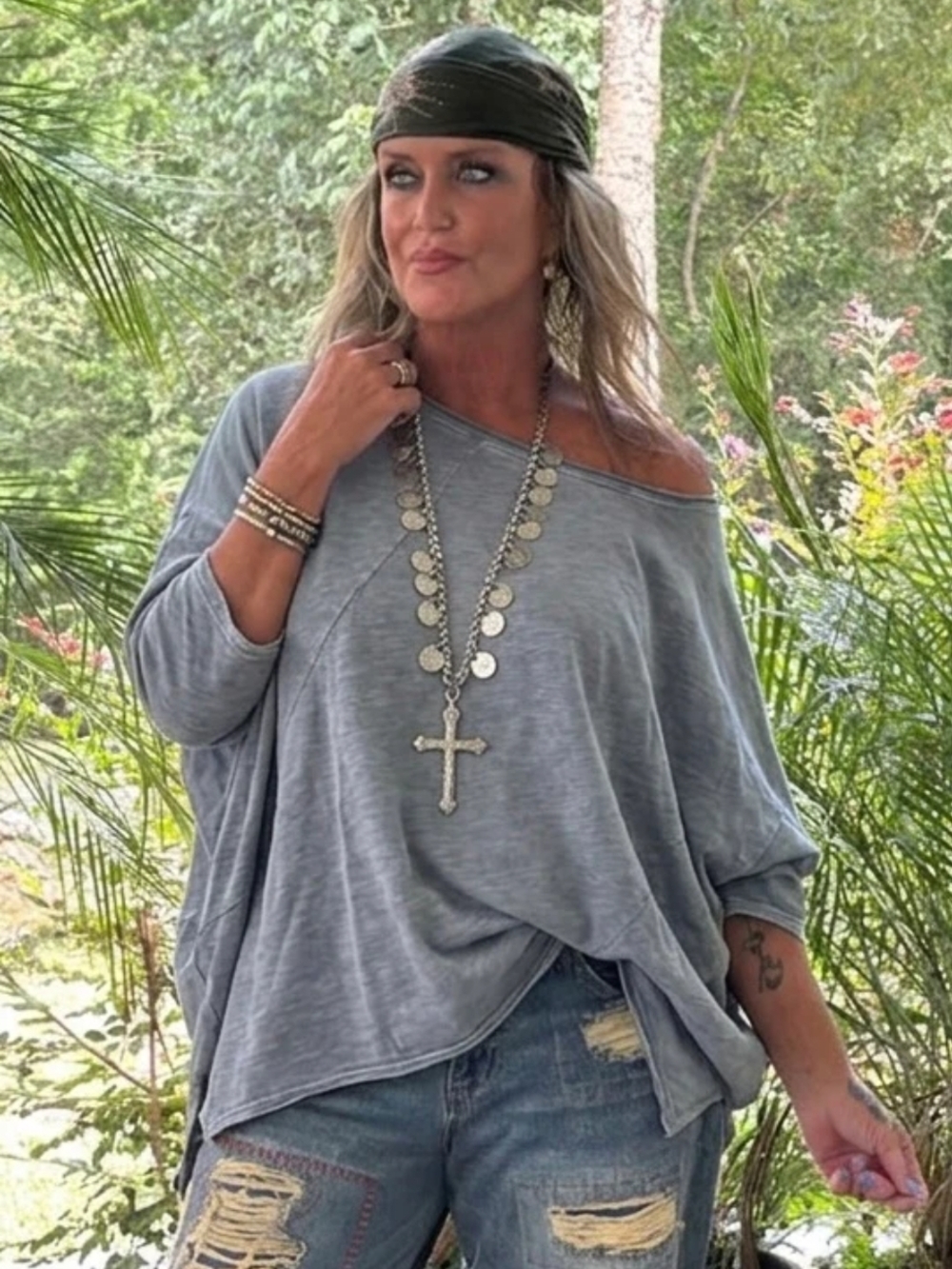 💎BRAND NEW Jaded Gypsy Be Free Top - Vintage Denim - NEW COLOR